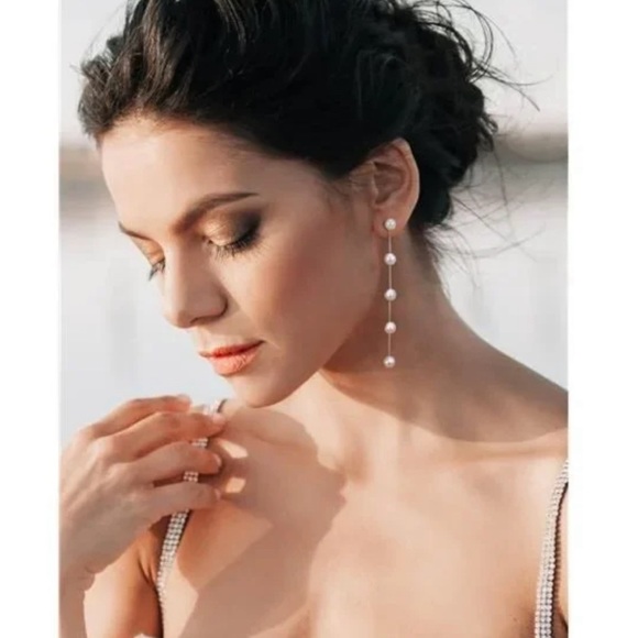 Freshwater Shell Pearl Sterling Silver Earrings - Picture 11 of 11